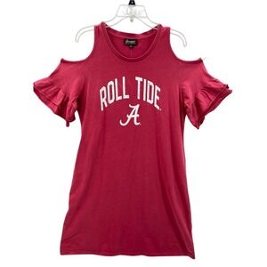 NWT Gameday Couture Alabama Crimson Tide Dress Women XL Cold Shoulder Ruffle